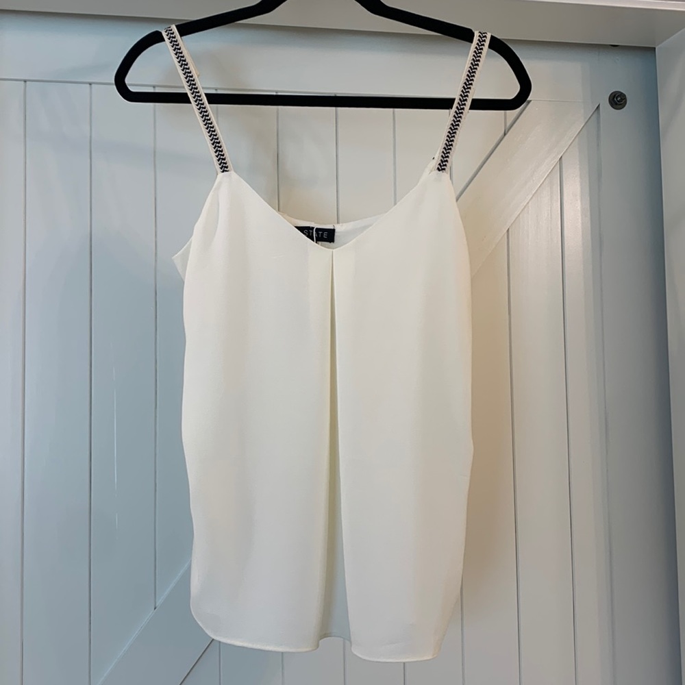 Embroidered strap camisole